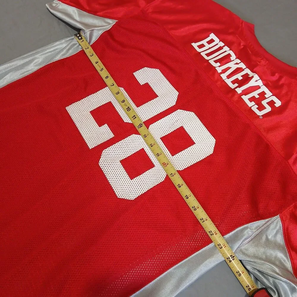 Ohio State Buckeyes Jersey Men XL Red Mesh Football OSU 28 NCAA KA Inc Team Gear - Picture 7 of 8